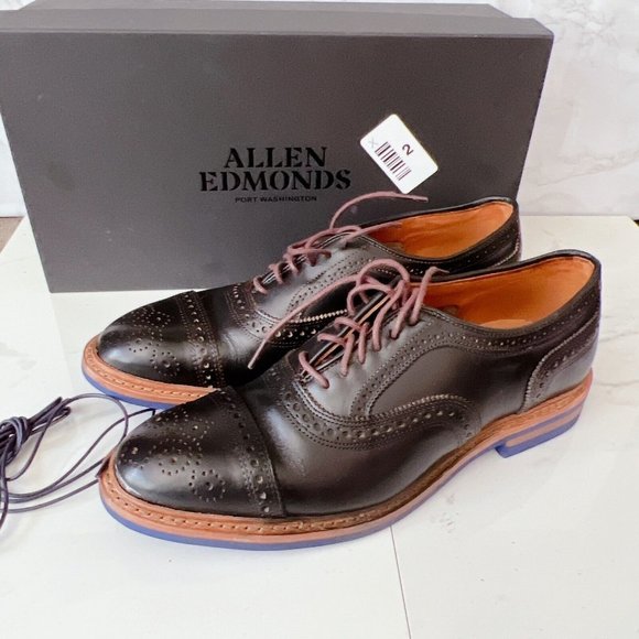 Allen Edmonds Other - Allen Edmonds Strandmok Mens Oxford Dress Lace Up Black Chromexcel Leather US 7